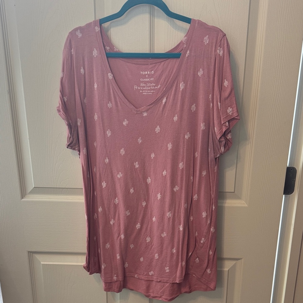 Torrid Mauve Short Sleeve Top